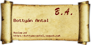 Bottyán Antal névjegykártya